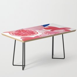 Pomegranate watercolor retro pink and blue Coffee Table