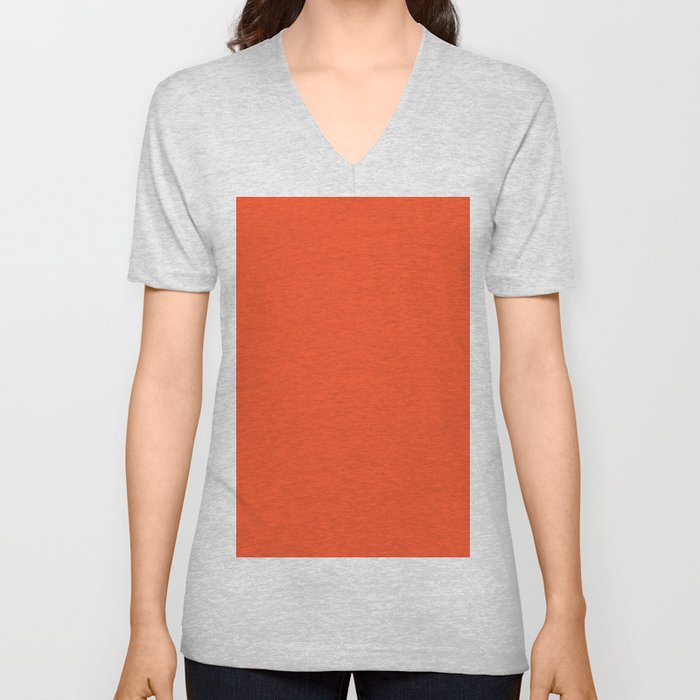 Flame Anglerfish Orange V Neck T Shirt