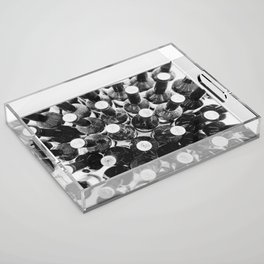 Black Wine Bottles Picture Acrylic Tray