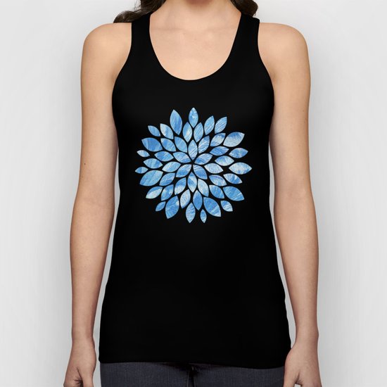 Blue frost abstract Unisex Tank Top