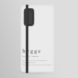 Hygge Minimalist Typography Definition Android Wallet Case