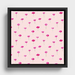 Pink Tulips Framed Canvas