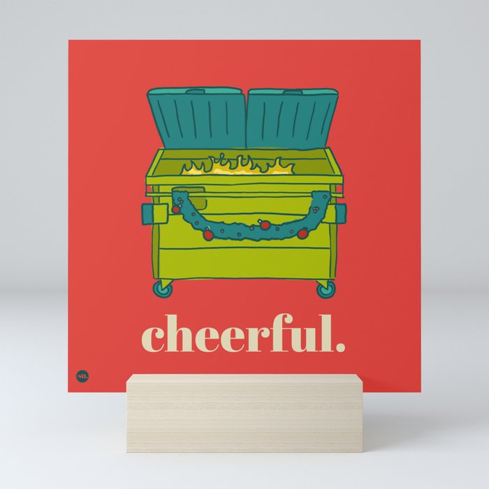 Holiday Dumpster Fires - Cheerful Mini Art Print