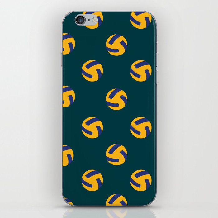 Green Volleyball Print Sports Lover Pattern iPhone Skin