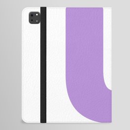 U (Lavender & White Letter) iPad Folio Case