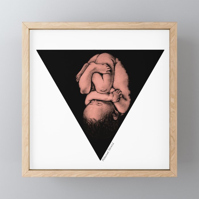 Triangle baby Framed Mini Art Print