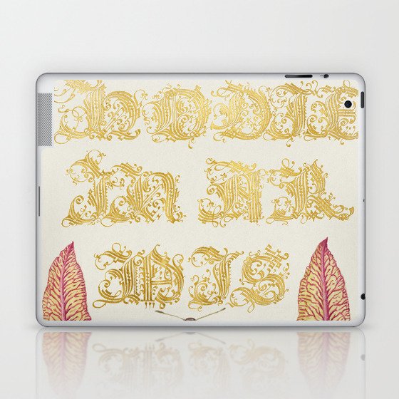 Chard Leaves and Red Winged Grasshopper from Mira Calligraphiae Monumenta or The Model Book of Calligraphy Laptop & iPad Skin