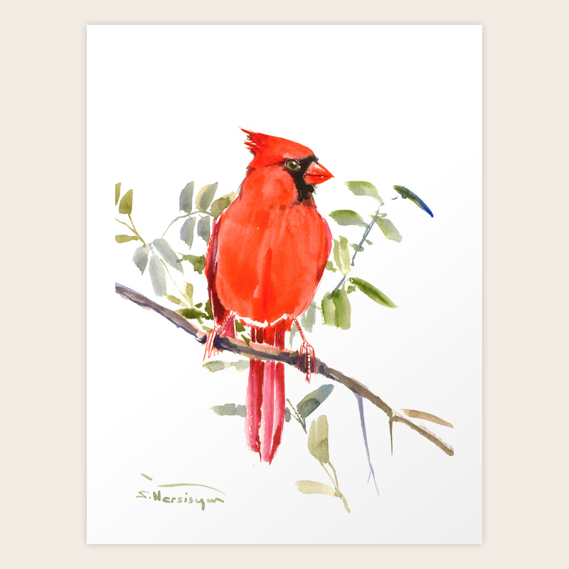 Cardinal Bird Art Print By Surenart Society6