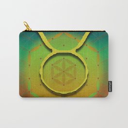 TAURUS Flower of Life Astrology Design Carry-All Pouch