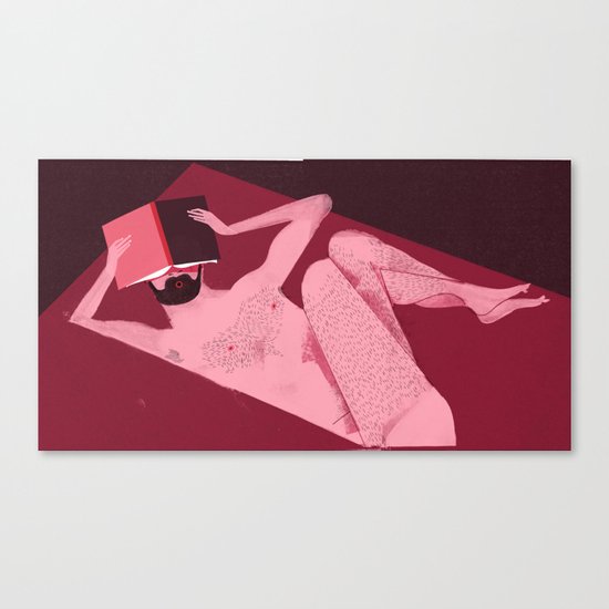 Man With Book Canvas Print