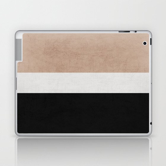 classic - natural, cream and black Laptop & iPad Skin