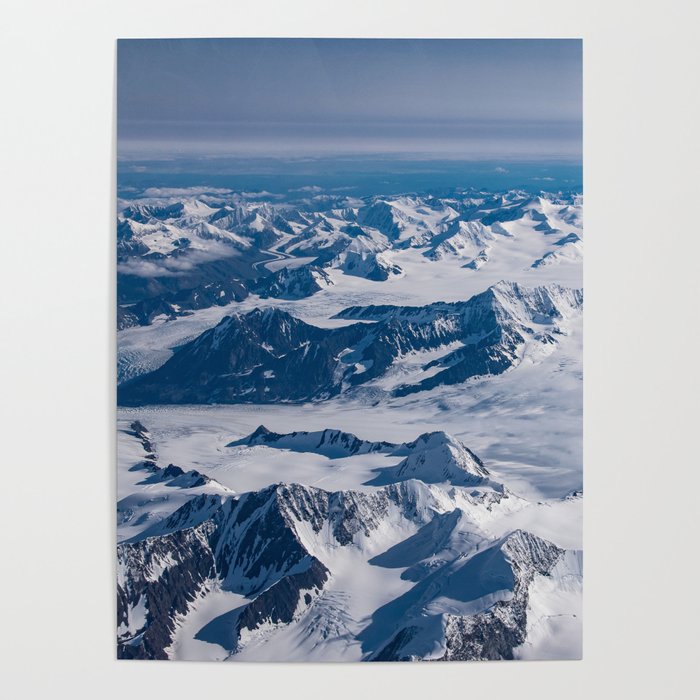 Aerial Glacier Four - Alaska Poster