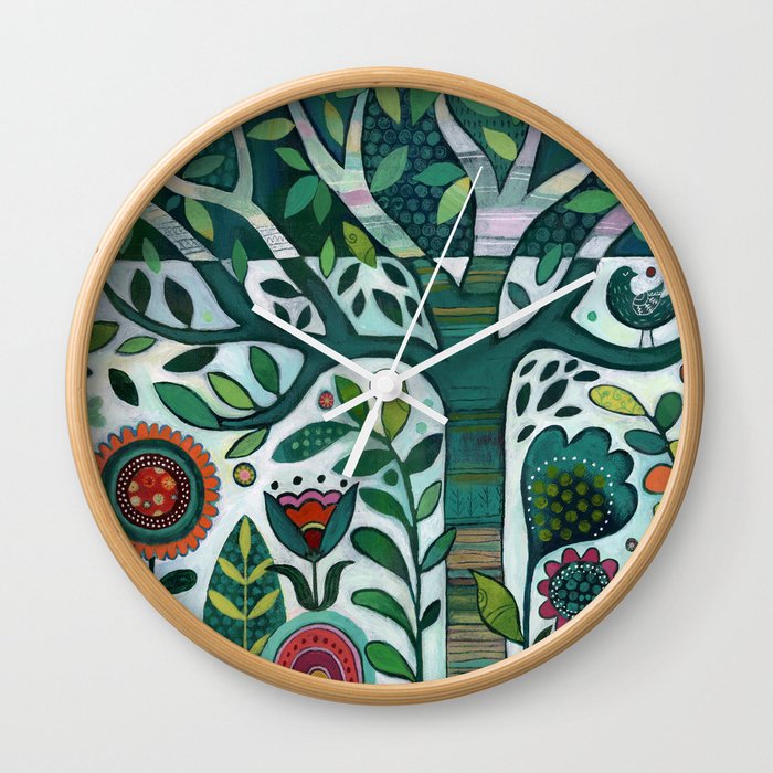 Leafy Garden Wall Clock
