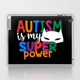 Autism Is My Super Power Colorful Awareness Laptop Skin