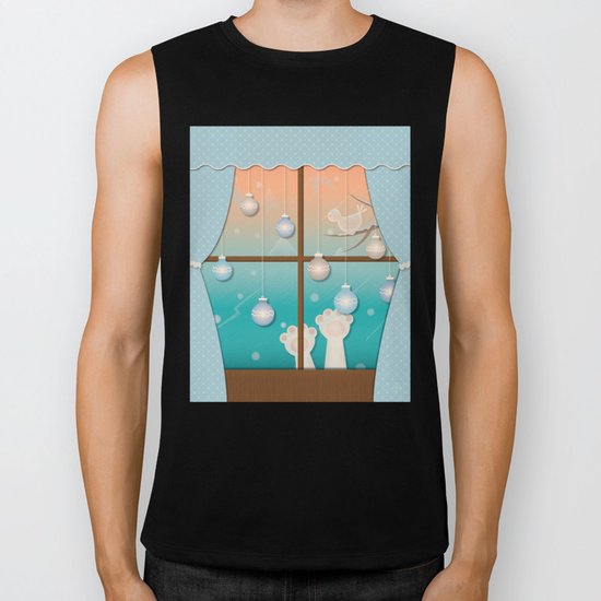 The Christmas Window Biker Tank