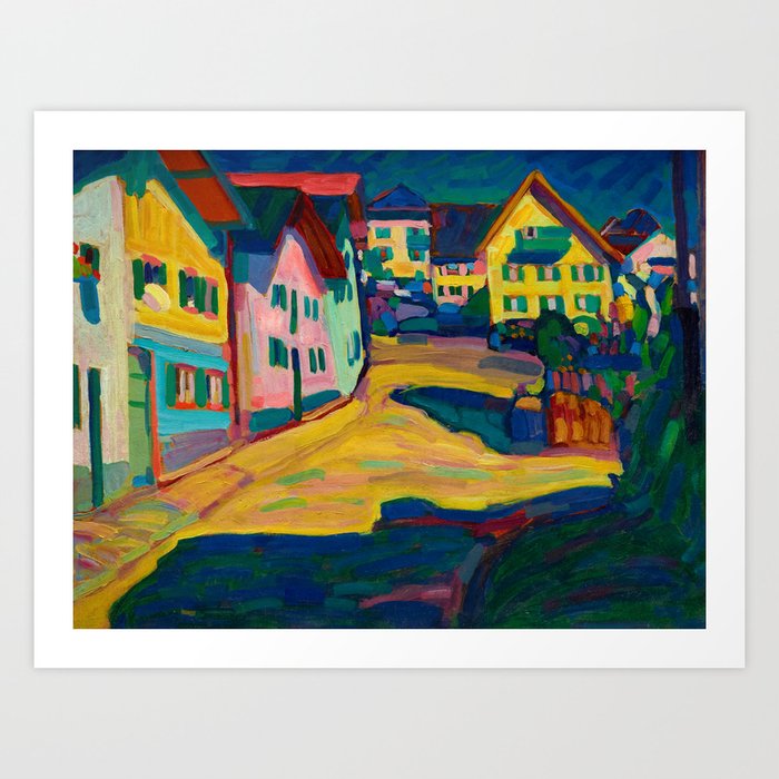 Murnau, Burggrabenstrasse, 1908 by Wassily Kandinsky Art Print