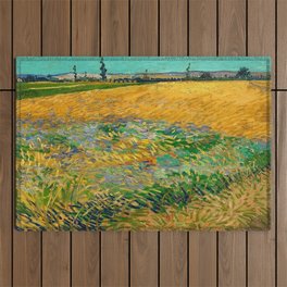 Vincent van Gogh Wheatfield, 1888  Outdoor Rug