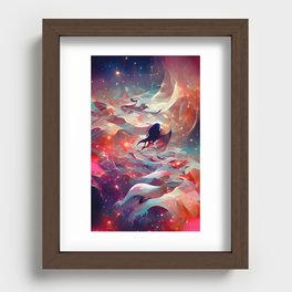 The Secret Galaxy Wall Painting Design Recessed Framed Print
