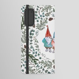 Christmas Gnome Greenery Circle Android Wallet Case