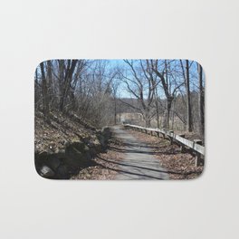 Calming Bath Mat | Digital, Image, Barebranches, Path, Daylight, Photo, Clearsky, Brownhues, Shadowdepth, Mixedtones 