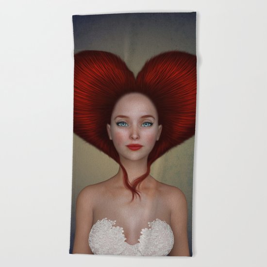 Queen of Hearts Beach Towel