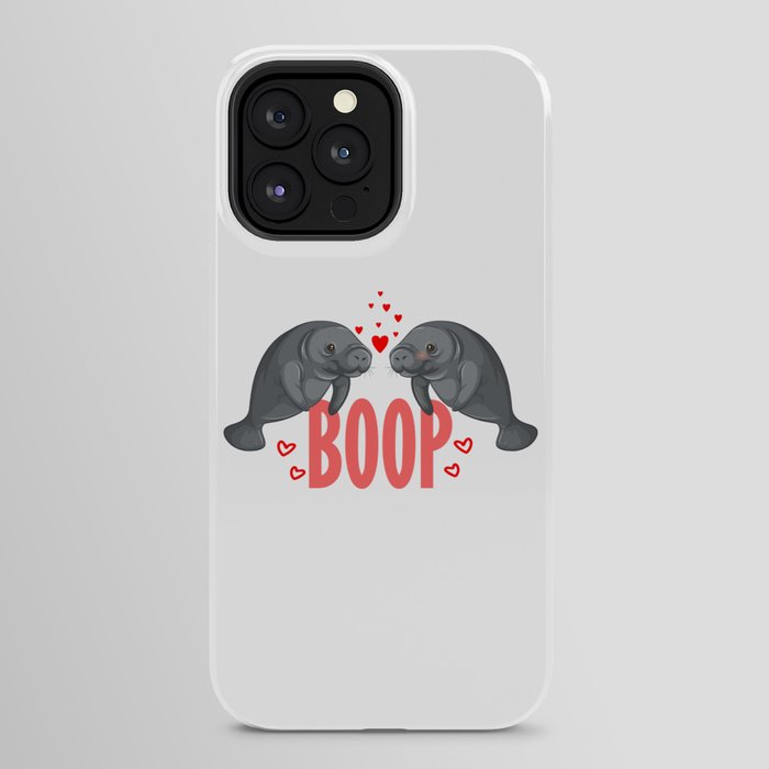 Cute Manatee Kiss Boop Florida Sea Cow Girl Gift iPhone Case by Griffs Art  | Society6