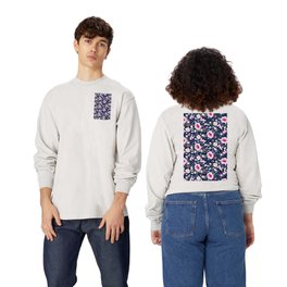 Pink peonies watercolor floral botanicals | Zaylee Raine Collection Long Sleeve T Shirt