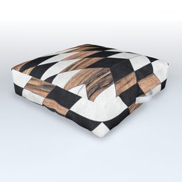 Urban Tribal Pattern No.13 - Aztec - Concrete and Wood Outdoor Floor Cushion
