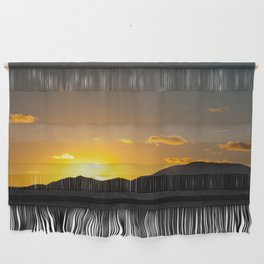Color photo of mountain sunset with film strip decoretion Wall Hanging