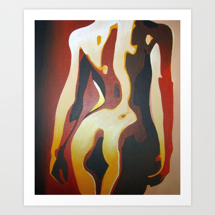 Back View Of A Nude Woman Art Print
