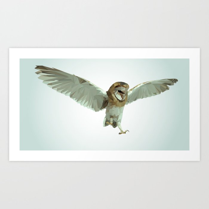 Low-Poly Owl Art Print