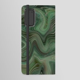 Emerald Green Crystal Swirl Android Wallet Case