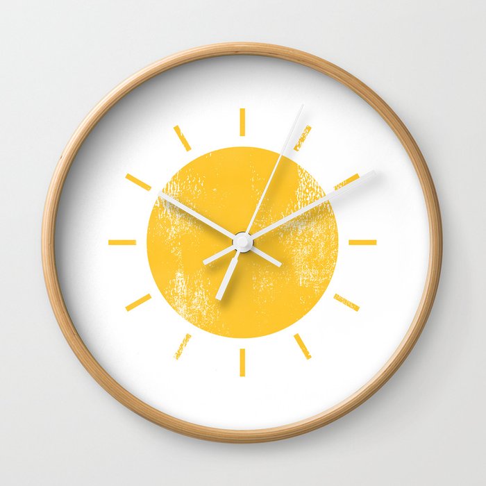 Simple Bright Sunshine Wall Clock