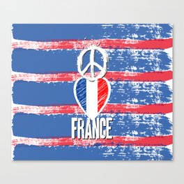 Peace, Love, France Canvas Print