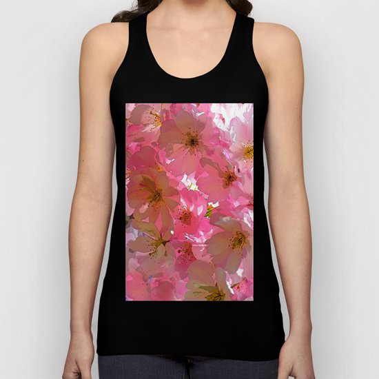 Pink Cherry Blossoms Unisex Tank Top