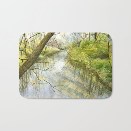 Root River at Racine Bath Mat