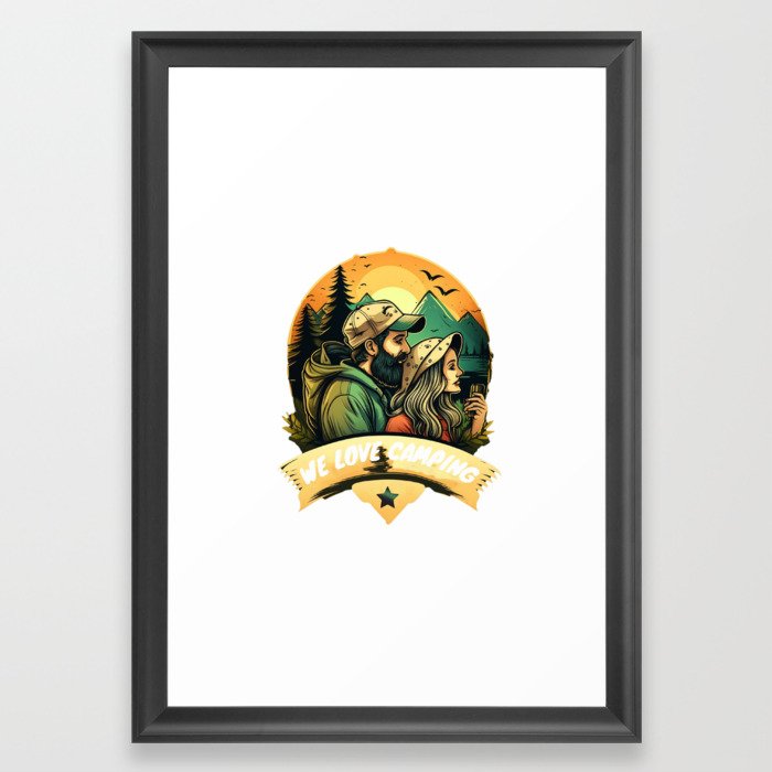 we love camping Framed Art Print