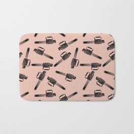 Chainsaw pattern / horror pattern / horror / macabre Bath Mat | Clean, Abstract, Simply, Films, Minimal, Halloween, Patterns, Genre, Minimalism, Scary 