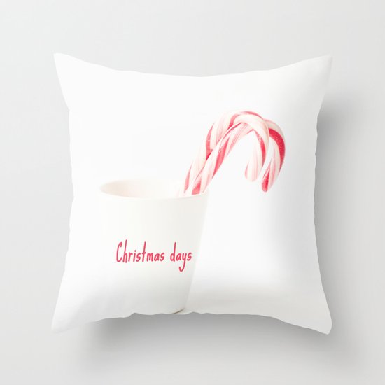Christmas days Throw Pillow