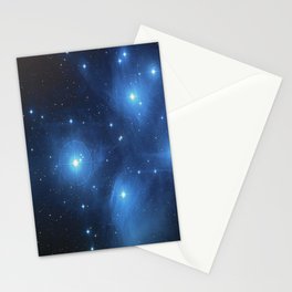 The Pleiades, an open cluster consisting of approximately 3,000 stars at a distance of 400 light years. Stationery Card