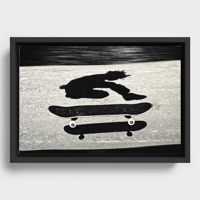 snadwiched skateboard Framed Canvas
