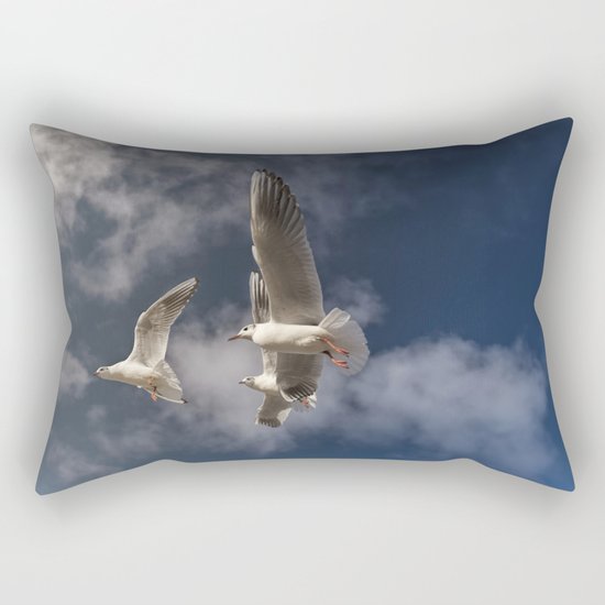 Sea-gulls Birds Animal in flight Rectangular Pillow