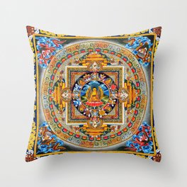 Mandala Buddhist 5 Throw Pillow