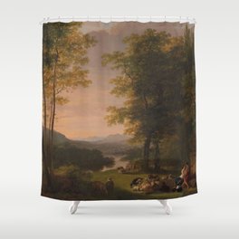 Arcadian Landscape, Jan Willem Pieneman, 1813 Shower Curtain