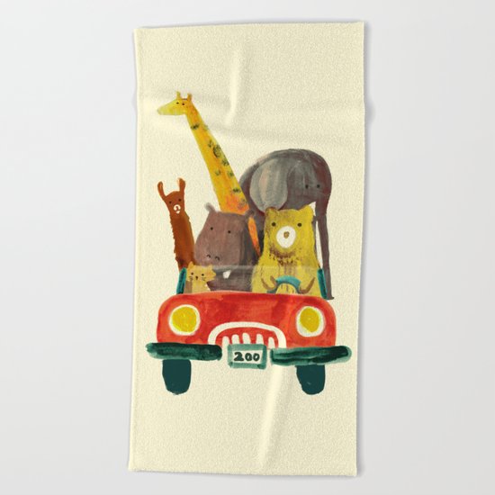 Visit the zoo Beach Towel