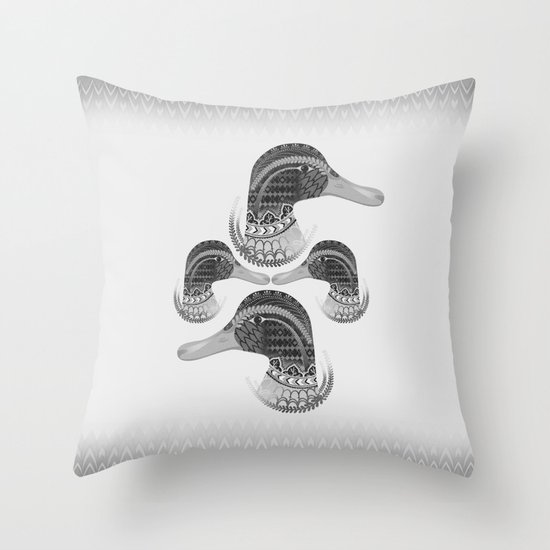 INDIAN DUCKS Throw Pillow