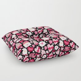 Valentine love gnome seamless pattern Floor Pillow