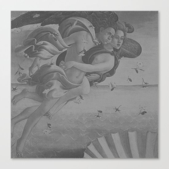 Black White Angels Canvas Print