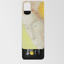Woman's Head with Red Hair and Chrysanthemum (1896) by Jan Toorop. Android Card Case