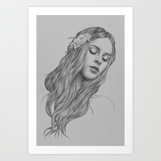 Patience - a digital drawing Art Print